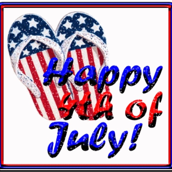 New Super Cute Patriotic Flip Flop 🩴 Rhinestone Earrings - Picture 8 of 8